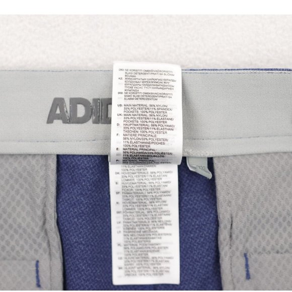 Adidas Ultimate365 Twill Crosshatch Pants Men's Size 35 X 31 Blue Stretch - Picture 8 of 8